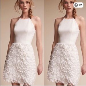 BHLDN white fringe dress